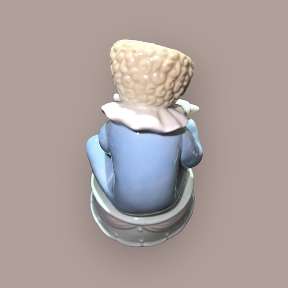 Vintage Musical Paul Sebastian Porcelain Clown Playing Flute - Picture 6 of 14